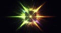 Vibrant Cube Explosion: Abstract Colorful Energy Burst Royalty Free Stock Photo
