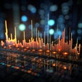 Dynamic visual representation of business and stock market trends and patterns Royalty Free Stock Photo