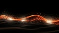 Dynamic visualization of bright particle waveform with sound and music loop effect