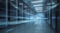 Dynamic visualization of a data center network interconnected servers and data flow complexity Royalty Free Stock Photo