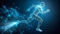 A Dynamic Visualization of Data Flow as a Running Figure Generative AI