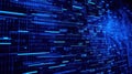 Abstract digital background with binary code and glowing blue lines. Perfect for technology, data, or futuristic concepts Royalty Free Stock Photo