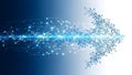 Global data connection network direction arrow. Royalty Free Stock Photo