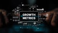 Dynamic Visualization of Growth Metrics with Charts, Graphs, and Data Analytics Tools for Business Insights. Asymptotic Royalty Free Stock Photo