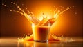 A Dynamic Visualization of Orange Juice\'s Refreshing Energy generative AI
