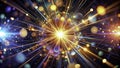 Dynamic Visualization of Subatomic Particle Collision A Conceptual Illustration of Nuclear Fusion in LowLight