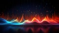 Dynamic visualizer representing music visualization with pulsating lights Royalty Free Stock Photo