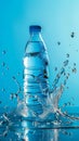 Dynamic Water Bottle Splash Royalty Free Stock Photo