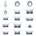 Dynamic water droplet series Royalty Free Stock Photo