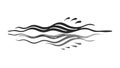 Dynamic water ripple lines, fluid motion abstract, liquid surface graphic vector design Generative AI Royalty Free Stock Photo