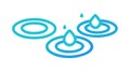 Dynamic Water Ripples, Raindrop Splash Effect, vector design Generative AI Royalty Free Stock Photo