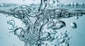 Dynamic Water Splash and Bubbles Macro Royalty Free Stock Photo