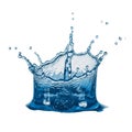 Dynamic Water Splash Crown Formation Royalty Free Stock Photo