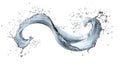 Dynamic water splash forming an infinity symbol Royalty Free Stock Photo