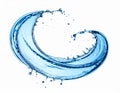 Dynamic Water Splash Wave Isolated on White Background Royalty Free Stock Photo