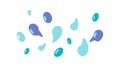 Dynamic Water Splashes Icon, Fluid Movement and Purity Element Vector Design Generative AI Royalty Free Stock Photo