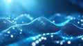 Dynamic wave connecting points with advanced tech visualization