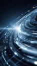 Dynamic Wave of Digital Light Illustrating Innovative Technology and Future Connectivity in a Futuristic Cyber Environment Royalty Free Stock Photo