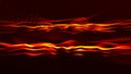 Dynamic wave of glowing particles. Data flow information. Concept of digital communication. Big data visualization. 3D Royalty Free Stock Photo