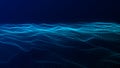 Dynamic wave of glowing points. Futuristic dot wave. Network connection structure. Futuristic background for Royalty Free Stock Photo