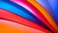 Dynamic Waves of Rainbow Colored Paper Royalty Free Stock Photo