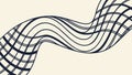 Dynamic Wavy Grid: Abstract Flowing Line Pattern, vector design Generative AI Royalty Free Stock Photo