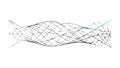 Dynamic Wavy Intersecting Lines Abstract Vector Graphic, vector design Generative AI Royalty Free Stock Photo