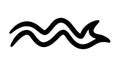 Dynamic Wavy Line Divider Vector Element, Fluid Design, vector design Generative AI Royalty Free Stock Photo