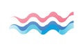 Dynamic Wavy Lines Abstract Pattern Vector in Pink and Blue, vector design Generative AI Royalty Free Stock Photo