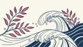 Dynamic Wavy Lines Pattern with Flowing Curves, Abstract Art, vector design Generative AI Royalty Free Stock Photo