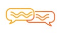 Dynamic Wavy Text Bubbles Icon, Expressive Chat, vector design Generative AI Royalty Free Stock Photo