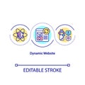 Dynamic website concept icon