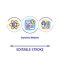 Dynamic website concept icon