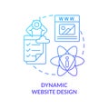 Dynamic website design blue gradient concept icon