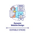 Dynamic website design concept icon