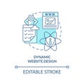 Dynamic website design turquoise concept icon