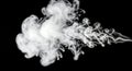 Dynamic white smoke trails on a solid black background Royalty Free Stock Photo