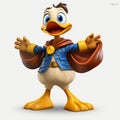 Dynamic And Witty Disney Duck: A Murillo-inspired Villain In Pixar Style