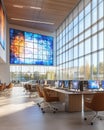 dynamic workspace featuring flexible ,dynamic workspace, flexible office, modern office design, collaborative workspace, office