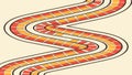 Dynamic Zigzag Road Pattern with Warm Earthy Tones, vector design Generative AI Royalty Free Stock Photo