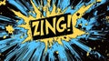 Zing comic book explosion vector graphic design element  ai generated Royalty Free Stock Photo