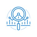 Dynamics analysis business graph vector line icon. Financial market chart and investment fluctuations.