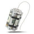 Dynamit from dollars Royalty Free Stock Photo