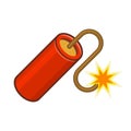 Dynamit TNT Icon on White Background. Vector Royalty Free Stock Photo
