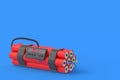 Dynamite bomb with digital timer in corner. Countdown and deadline. Copy space Royalty Free Stock Photo