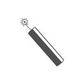 Dynamite bomb explosion icon with burning wick detonate. Royalty Free Stock Photo