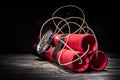 Dynamite bomb with a timer Royalty Free Stock Photo
