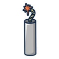 Dynamite explosive icon, cartoon style