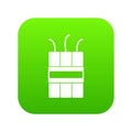 Dynamite explosives icon digital green Royalty Free Stock Photo