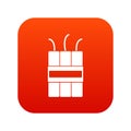Dynamite explosives icon digital red Royalty Free Stock Photo